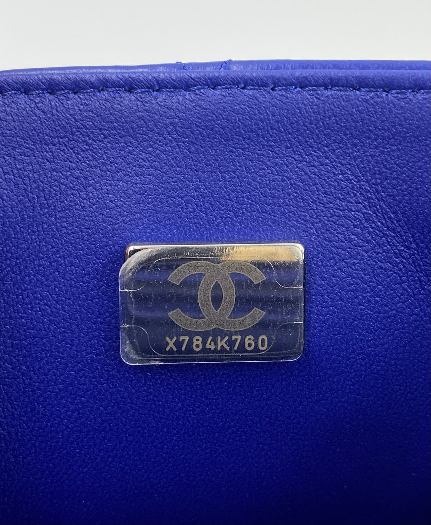 CHANEL Single Flap Bag blau