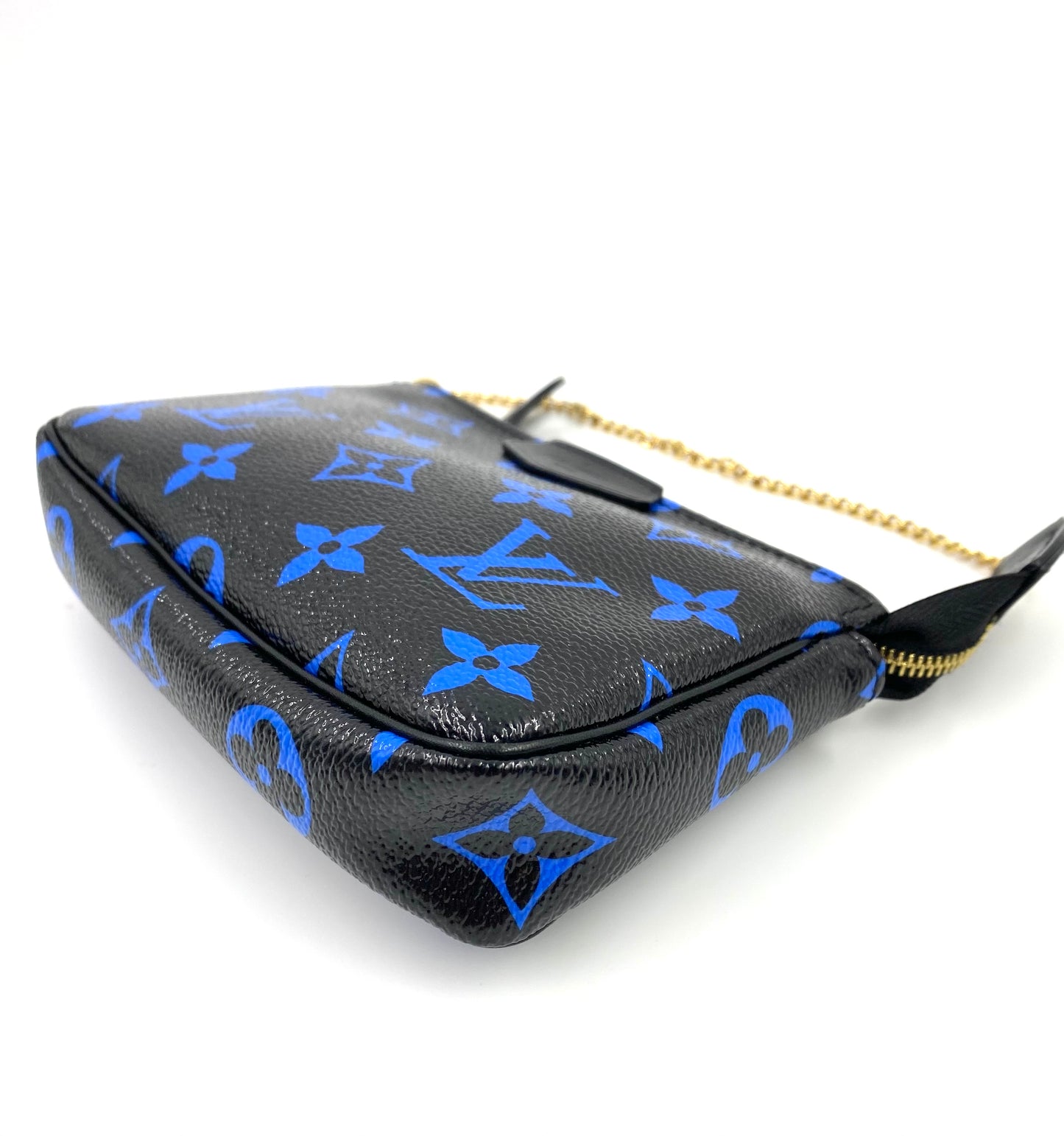 LOUIS VUITTON Mini Pochette Accessoires Monogram Bleu Digit