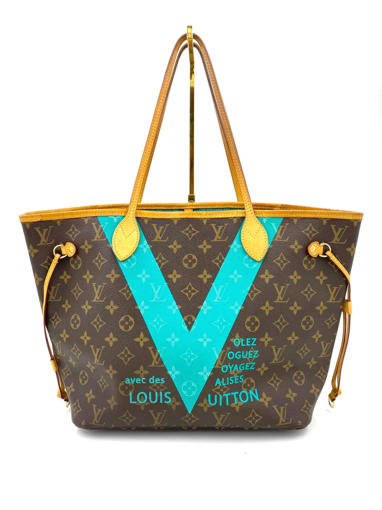 LOUIS VUITTON Neverfull MM Monogram - V Turquoise - Clutch & Macarons - CA1105 - Clutch & Macarons - 