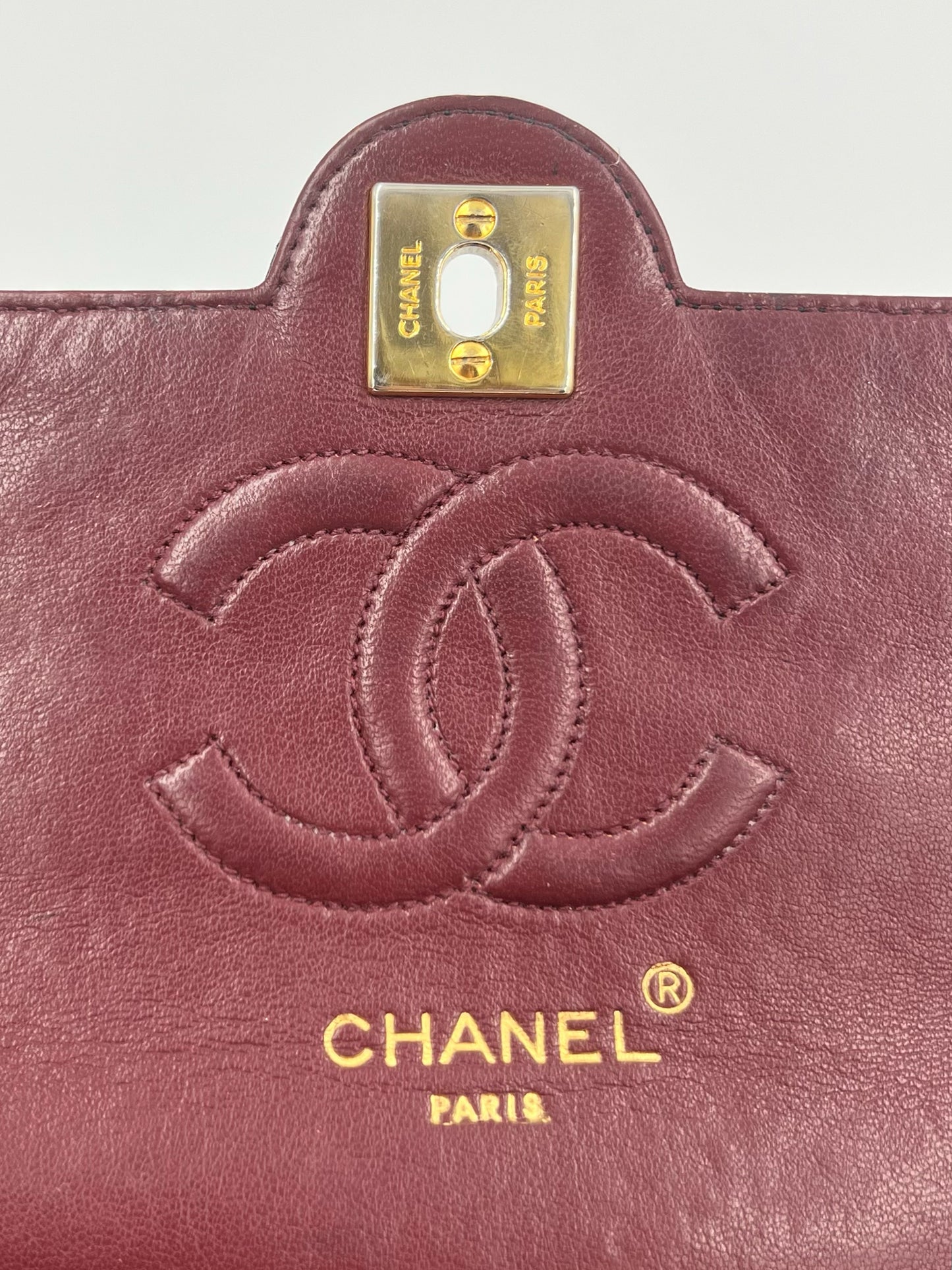 CHANEL Single Flap Lammleder schwarz GHW
