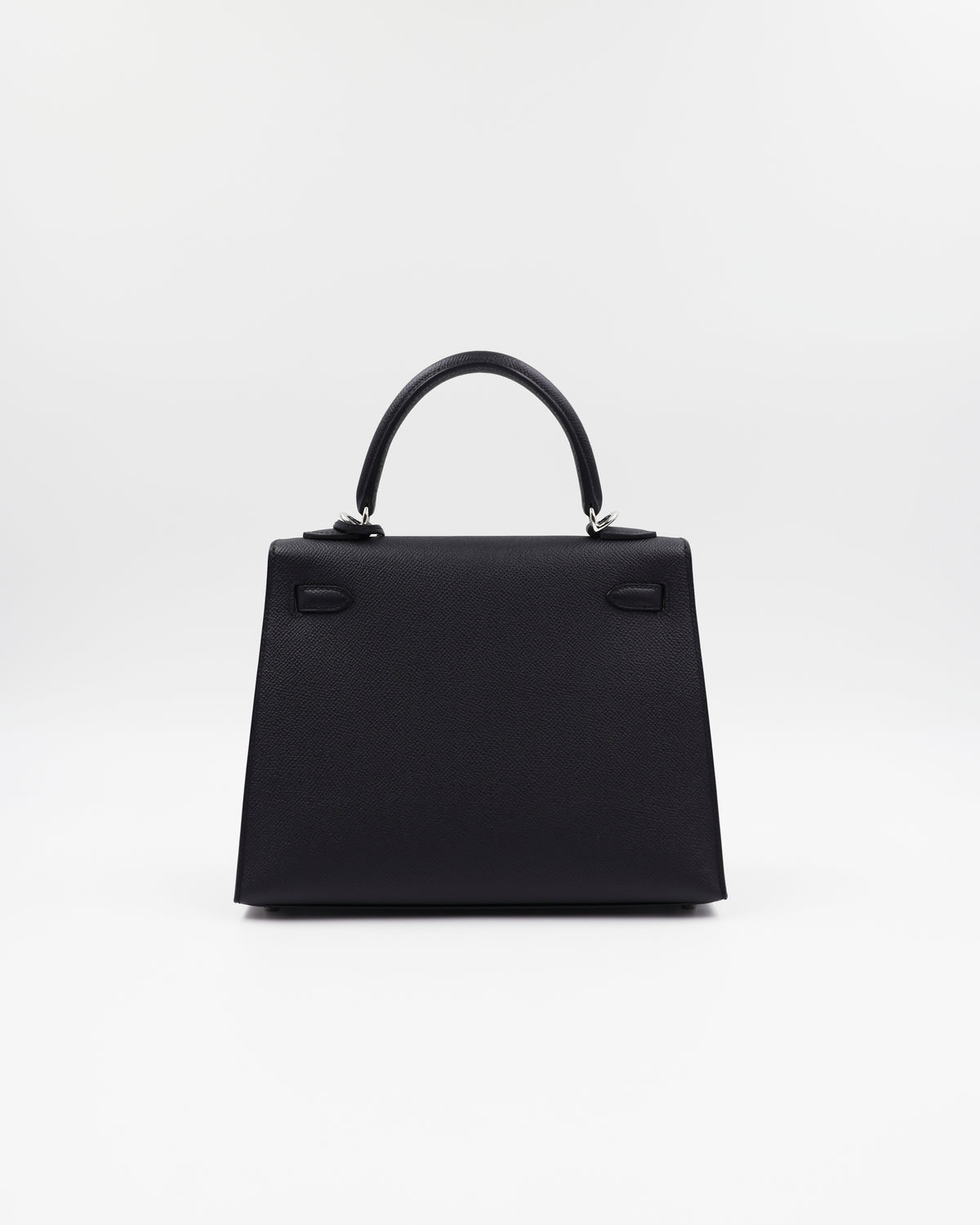 HERMÈS Kelly 25 Sellier Epsom schwarz PHW schwarze Designerhandtasche mit Henkel