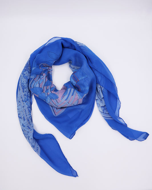 HERMÈS Seidentuch blau