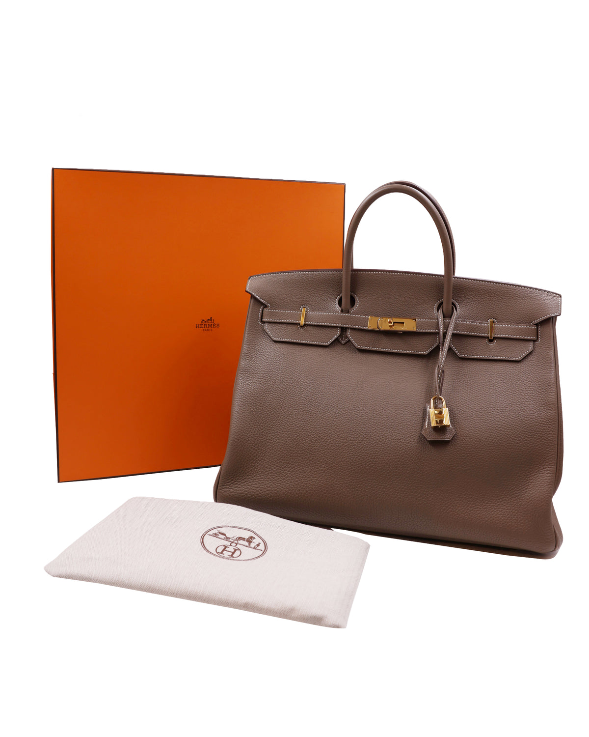 HERMÈS Birkin 40 Togo Etoupe GHW