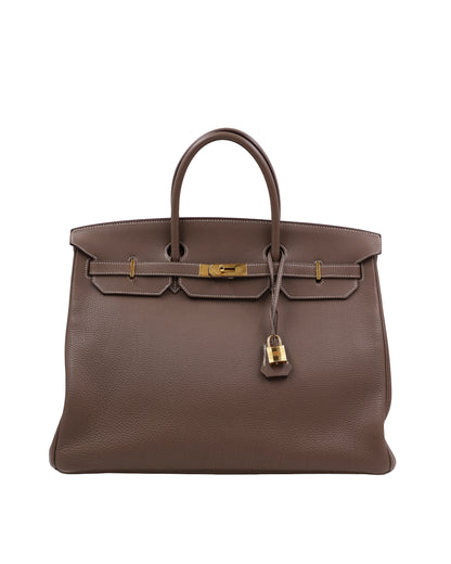 HERMÈS Birkin 40 Togo Etoupe GHW