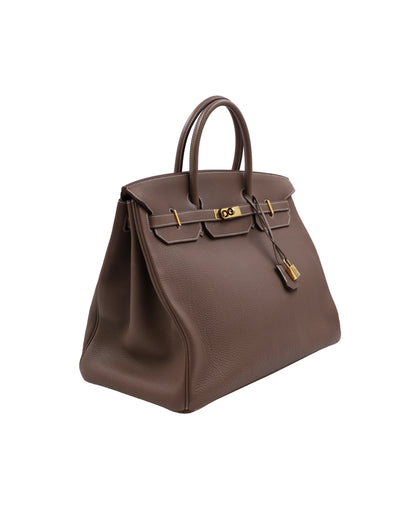 HERMÈS Birkin 40 Togo Etoupe GHW