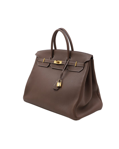 HERMÈS Birkin 40 Togo Etoupe GHW