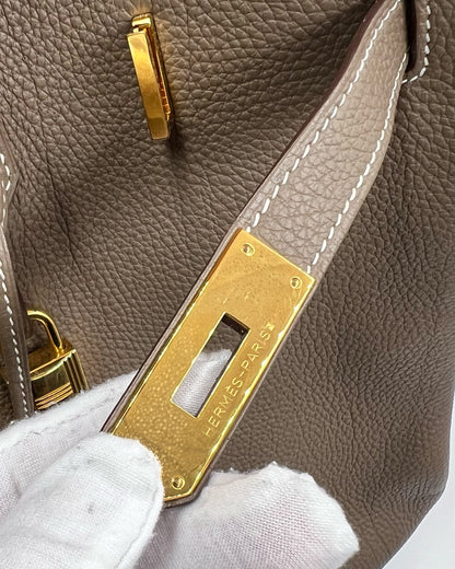 HERMÈS Birkin 40 Togo Etoupe GHW