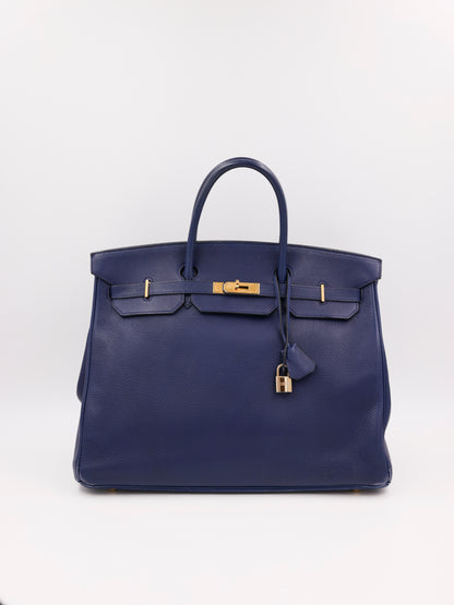 HERMÈS Birkin 40 Togo dunkelblau GHW