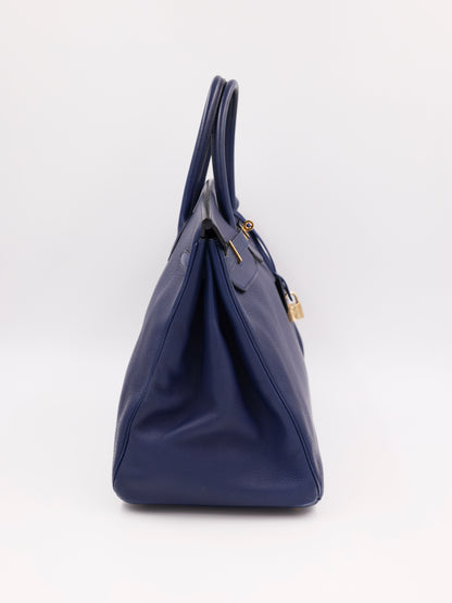 HERMÈS Birkin 40 Togo dunkelblau GHW
