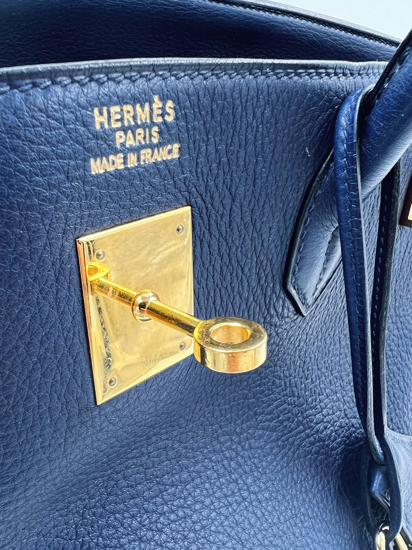 HERMÈS Birkin 40 Togo dunkelblau GHW