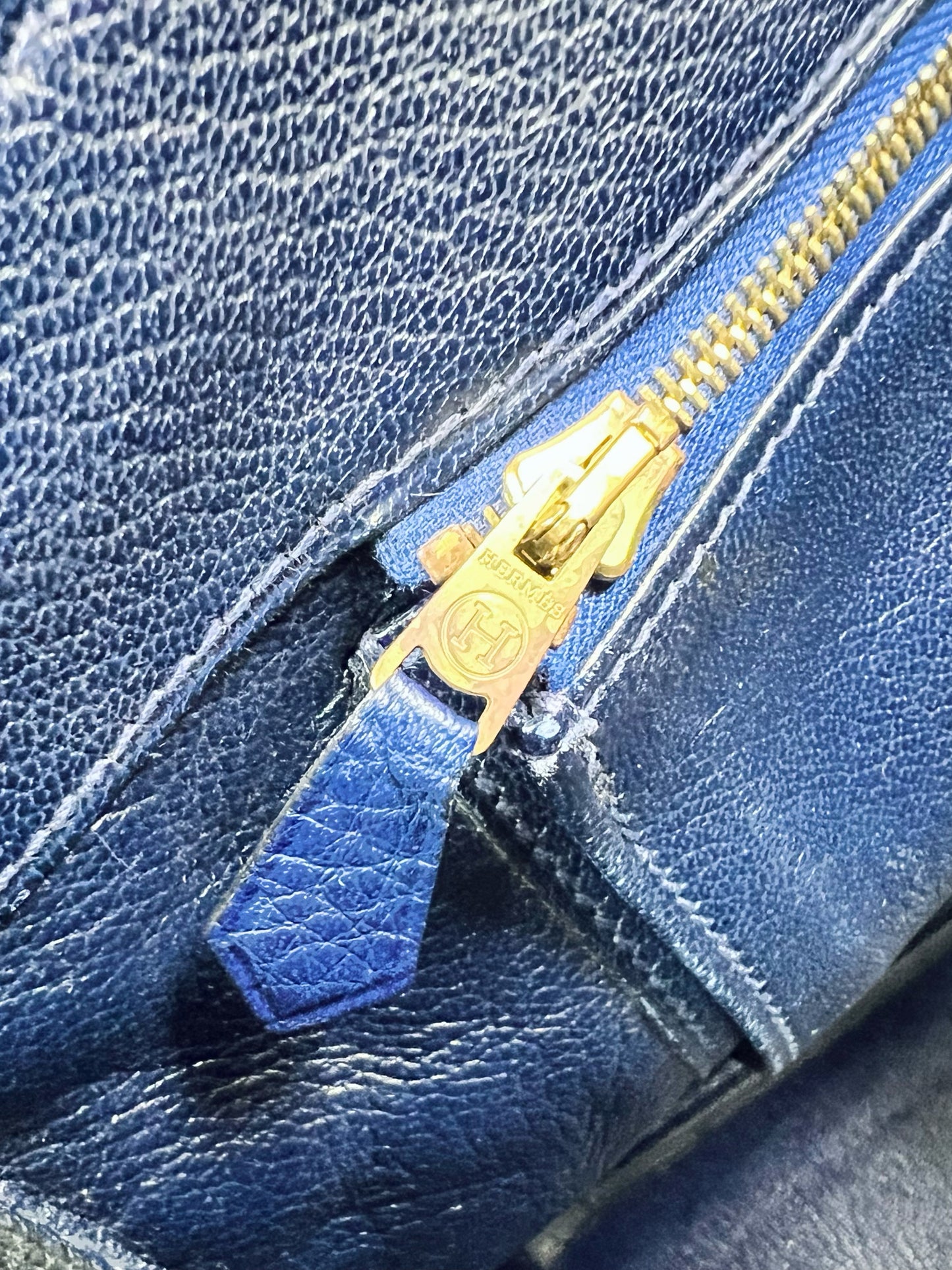 HERMÈS Birkin 40 Togo dunkelblau GHW
