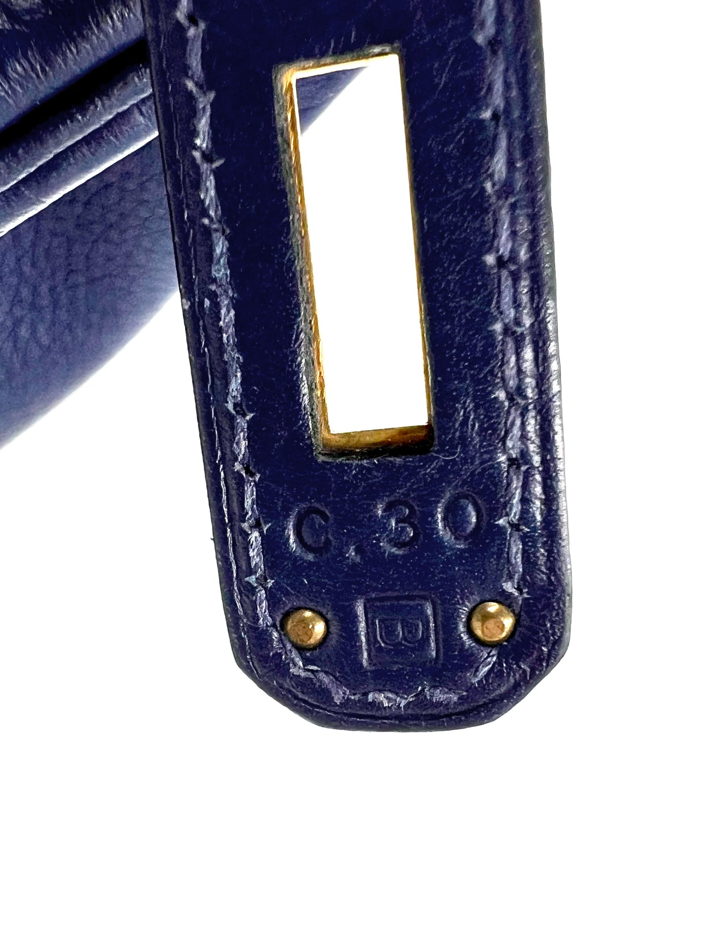 HERMÈS Birkin 40 Togo dunkelblau GHW