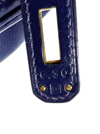 HERMÈS Birkin 40 Togo dunkelblau GHW