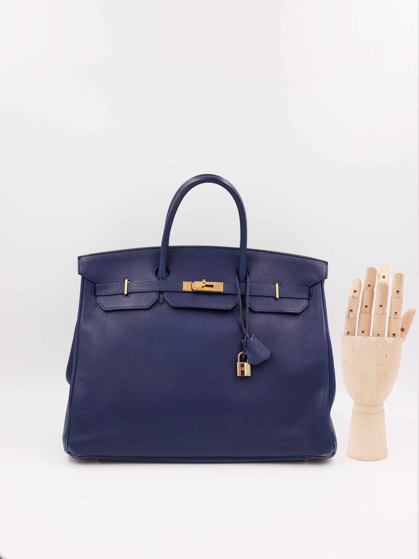 HERMÈS Birkin 40 Togo dunkelblau GHW