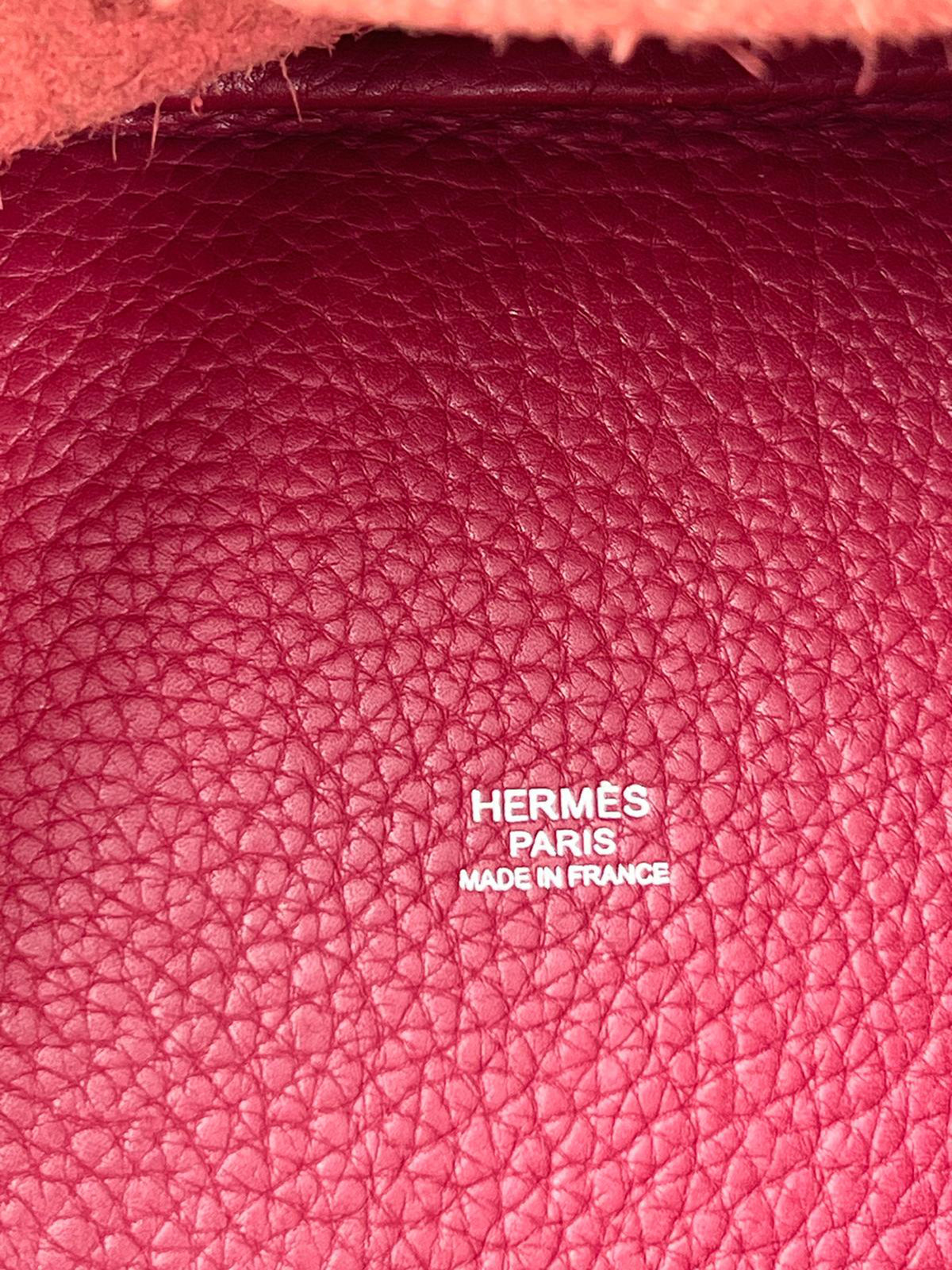HERMÈS Picotin 18 Lock Clemence Dunklerot Palladium Hardware