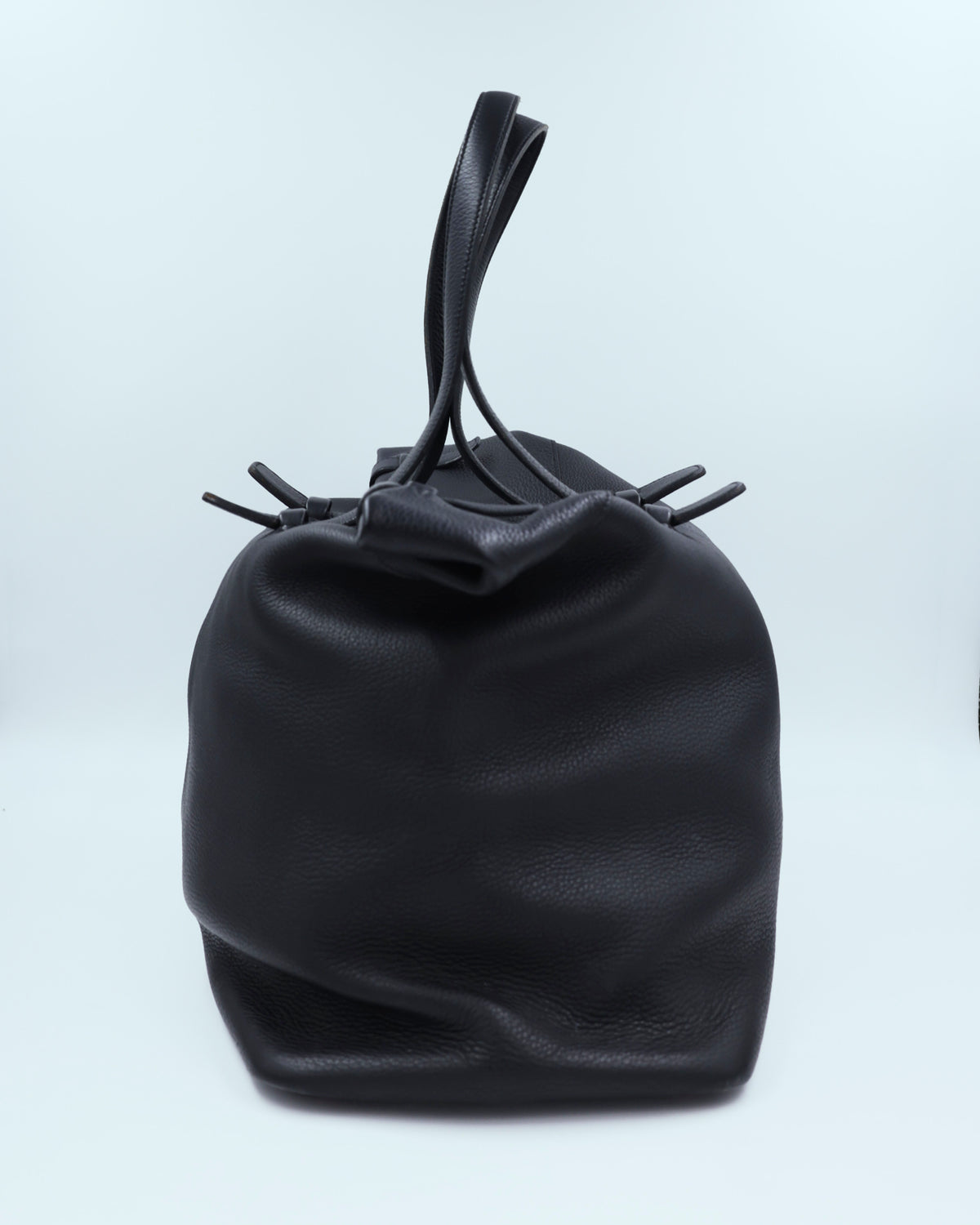 HERMÈS Thar GM Clemence schwarz schwarze Designerhandtasche aus Leder