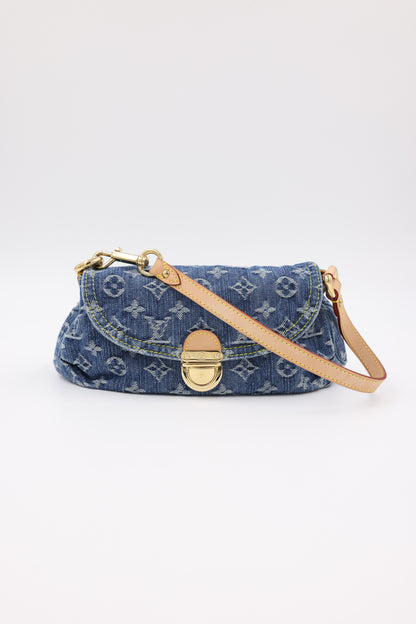 LOUIS VUITTON Mini Pleaty Monogram Denim