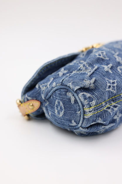 LOUIS VUITTON Mini Pleaty Monogram Denim