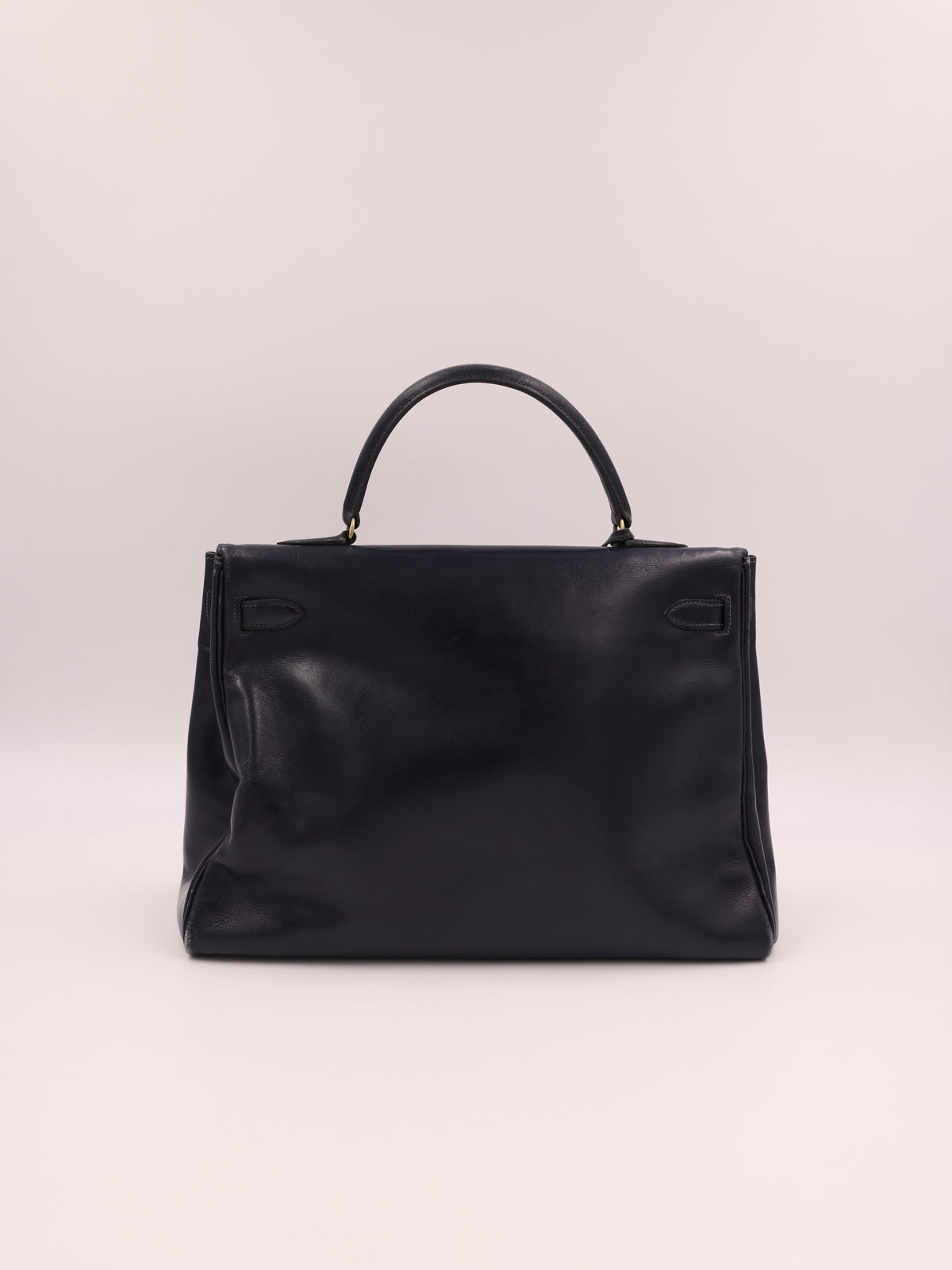 HERMÈS Vintage Kelly 35 navy GHW
