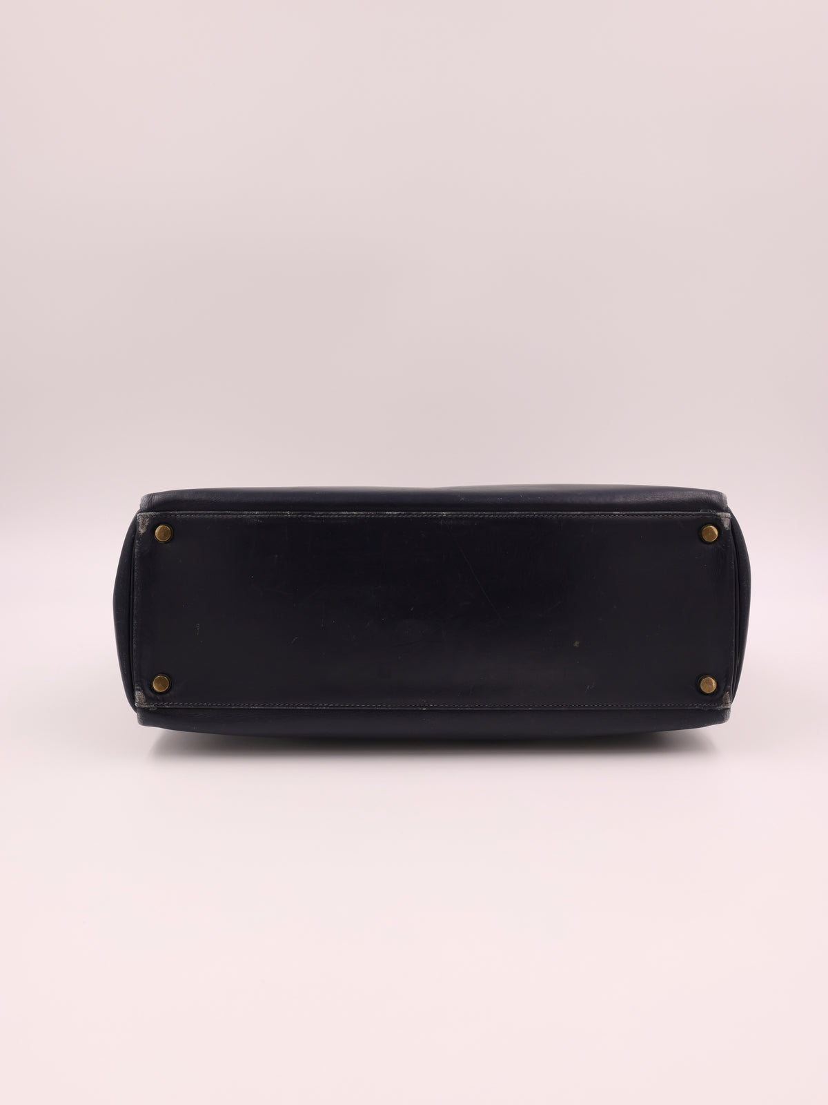 HERMÈS Vintage Kelly 35 navy GHW