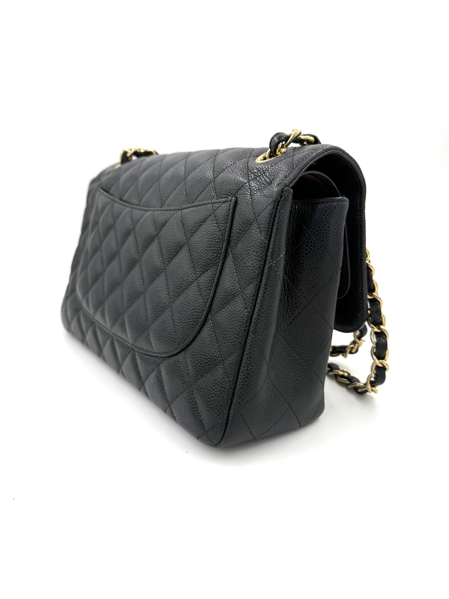 CHANEL Timeless Double Flap Jumbo Caviar schwarz GHW