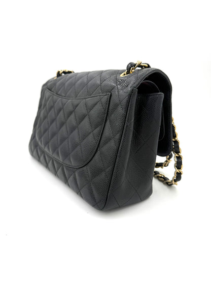 CHANEL Timeless Double Flap Jumbo Caviar schwarz GHW