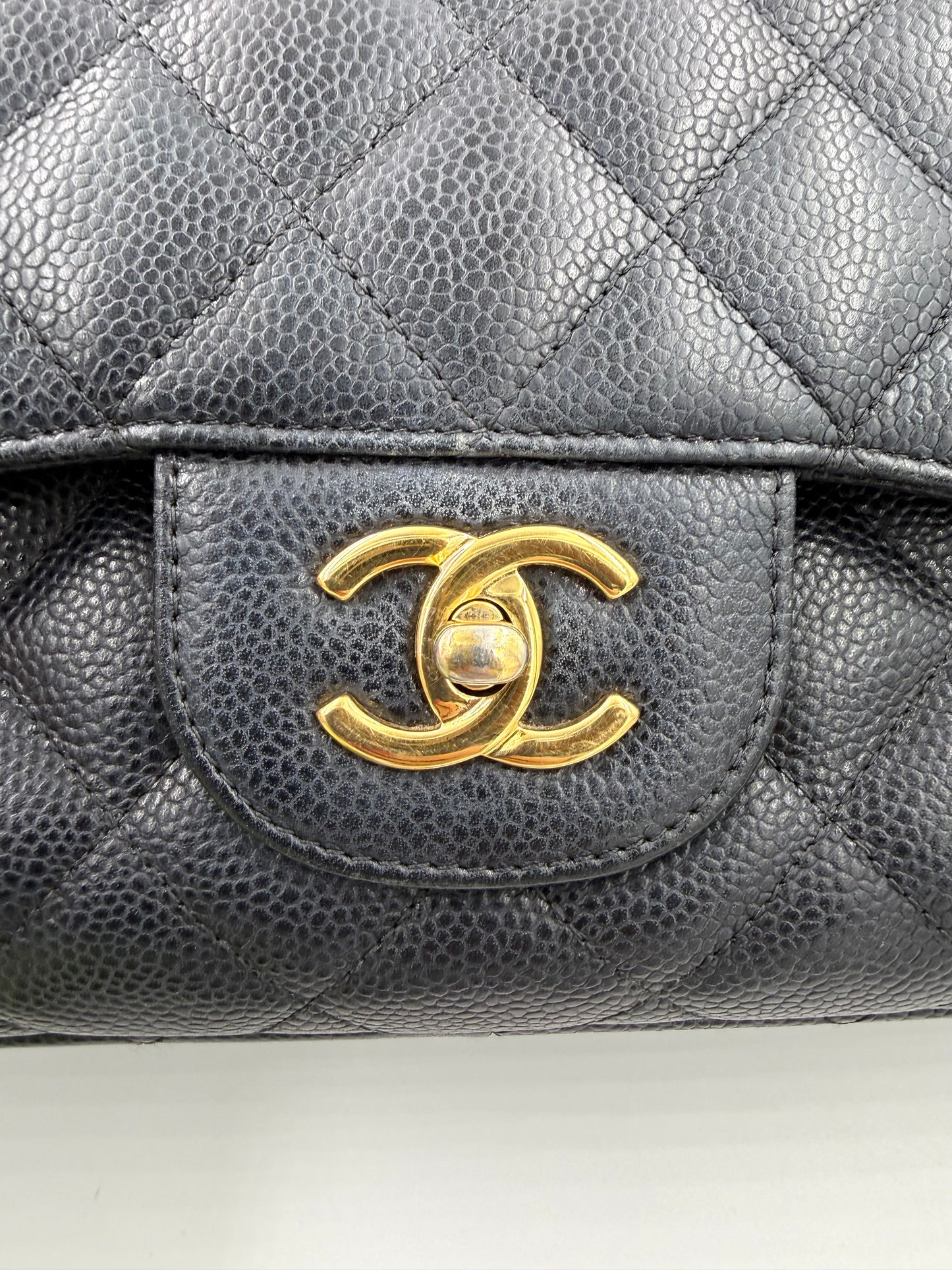 CHANEL Timeless Double Flap Jumbo Caviar schwarz GHW
