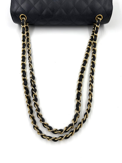 CHANEL Timeless Double Flap Jumbo Caviar schwarz GHW