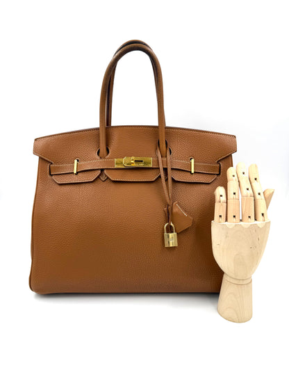 HERMÈS Birkin 35 Togo Gold GHW