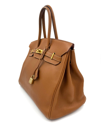 HERMÈS Birkin 35 Togo Gold GHW