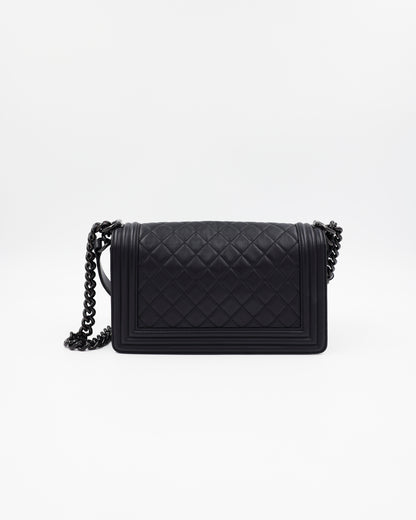 CHANEL Boy Medium Schwarz So Black