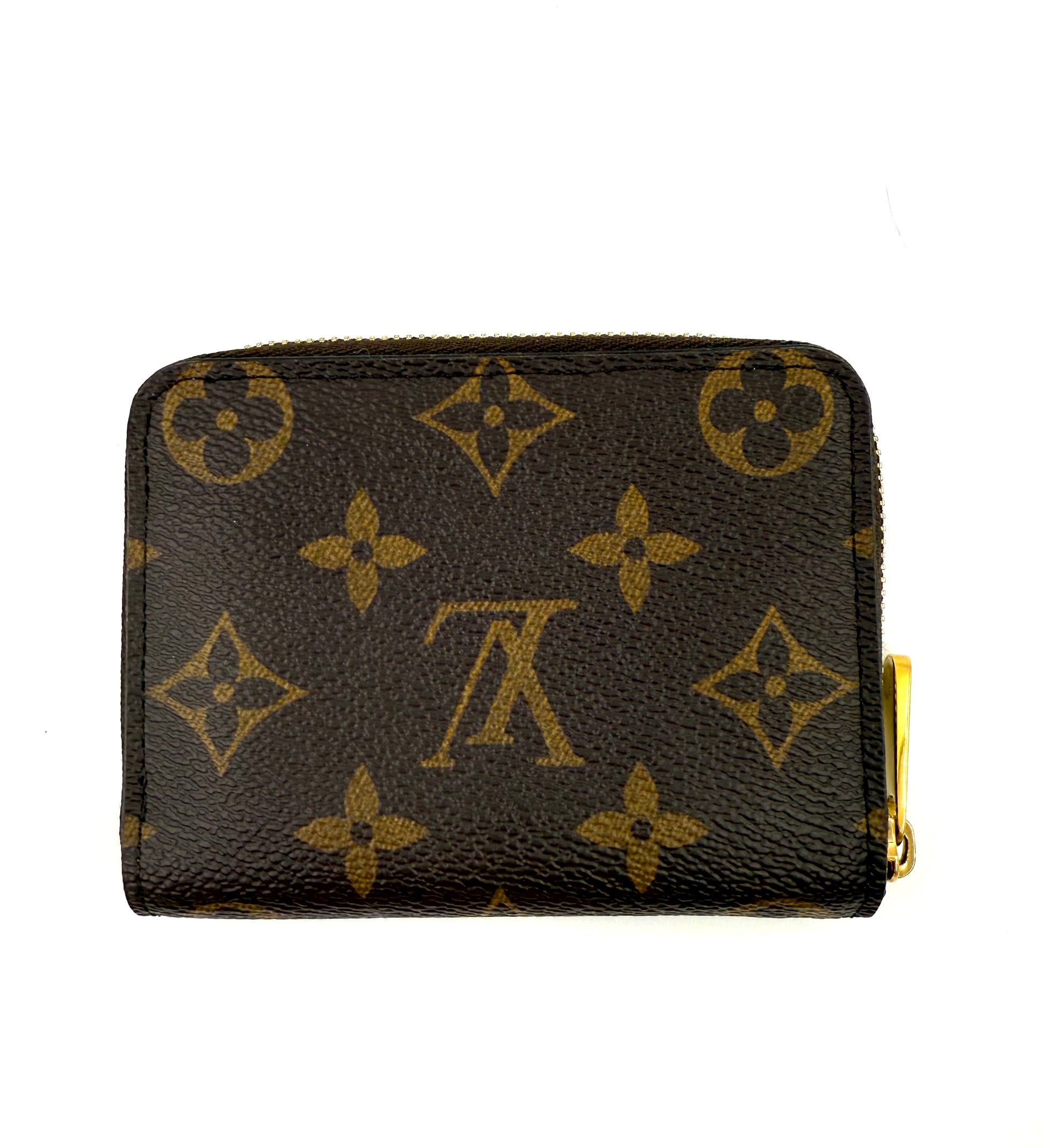 LOUIS VUITTON Zippy Coin Monogram Canvas kleine Geldbörse aus braunem Monogram Canvas mit Reißverschluss