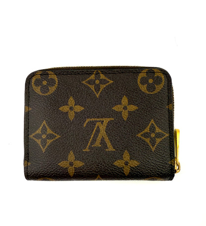 LOUIS VUITTON Zippy Coin Monogram Canvas kleine Geldbörse aus braunem Monogram Canvas mit Reißverschluss