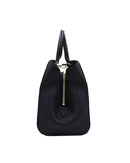 LOUIS VUITTON Montaigne MM Monogram Empreinte schwarz schwarze Designerhandtasche von vorne