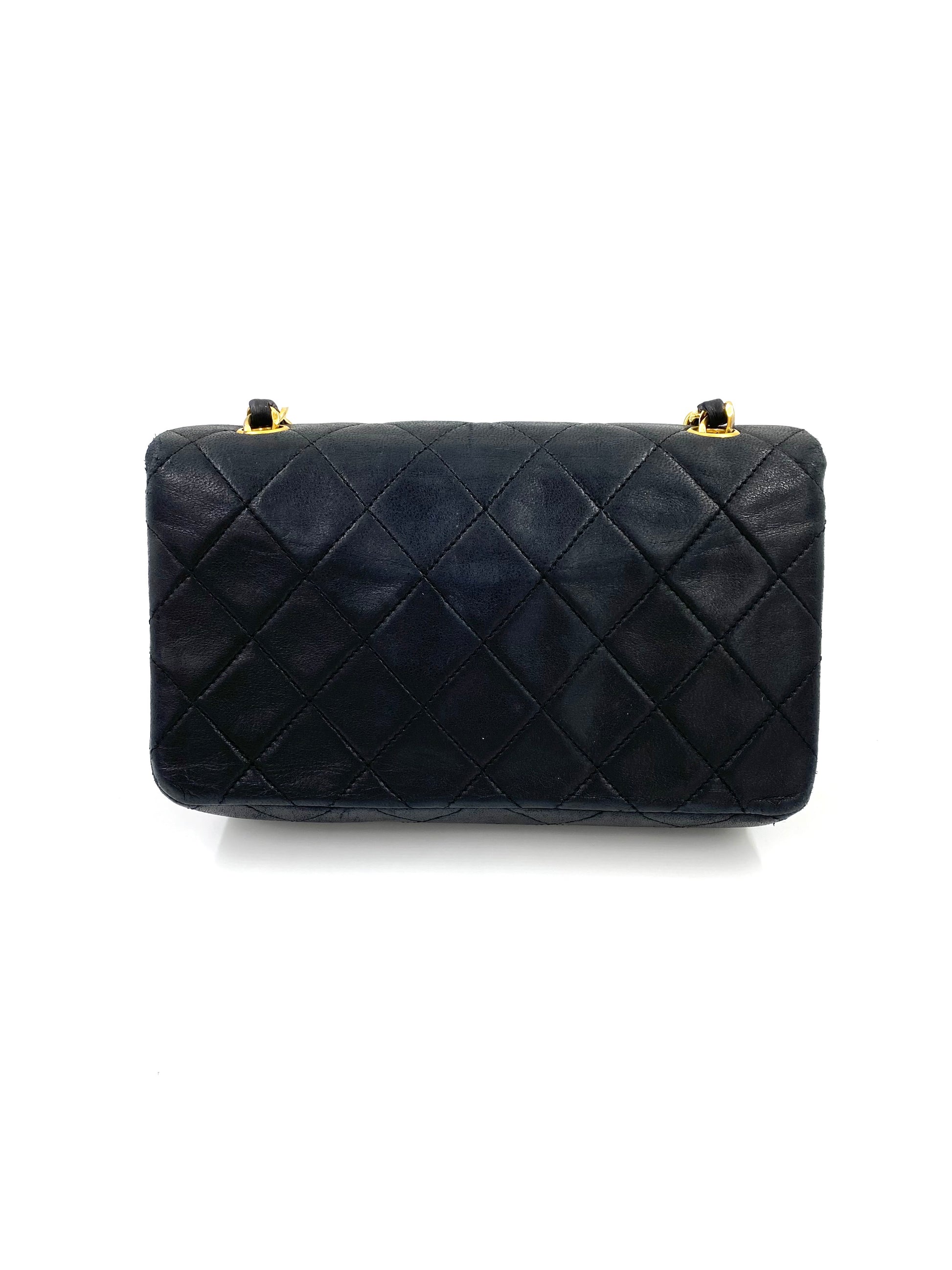 CHANEL Mini Rectangle Single Flap Bag schwarz