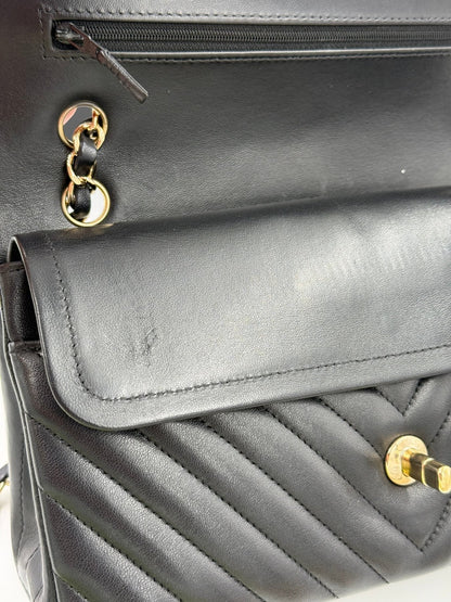 CHANEL Timeless Double Flap medium Chevron schwarz - Clutch & Macarons - 24558294 - Clutch & Macarons - 