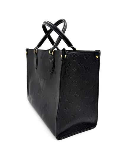 LOUIS VUITTON Onthego MM Monogram Empreinte schwarz