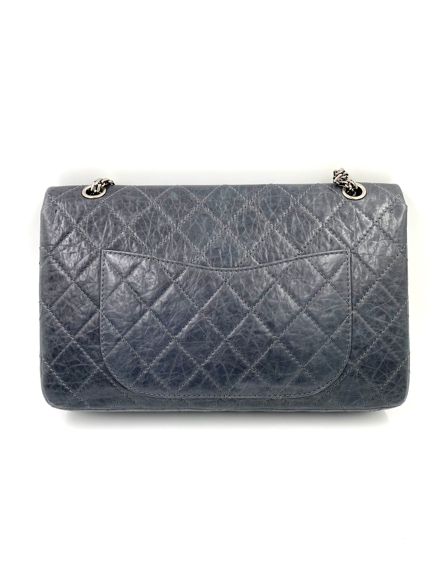 CHANEL 2.55 Reissue Double Flap Jumbo Aged Calfskin grau