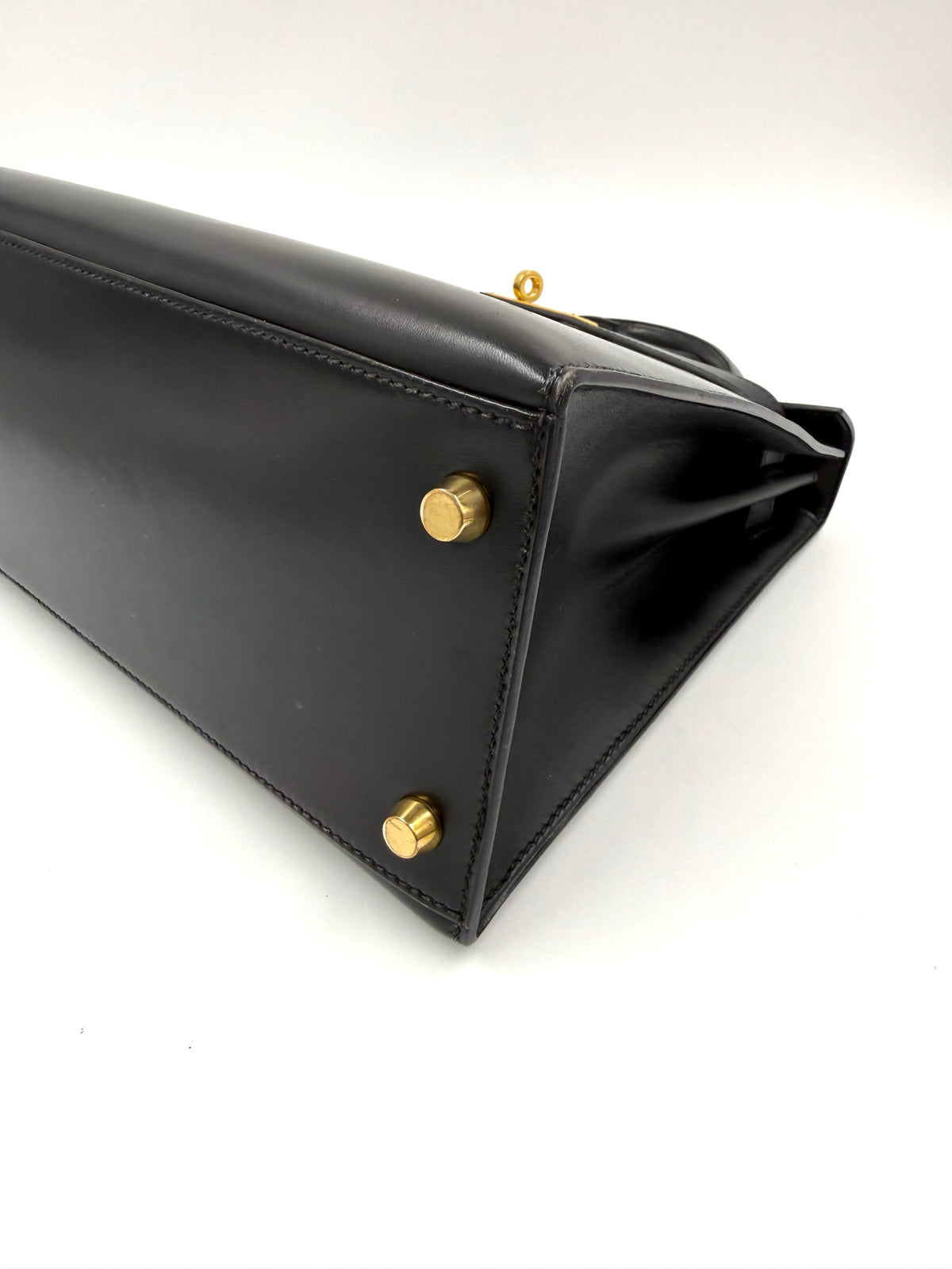 HERMÈS Kelly 28 Boxleder schwarz GHW