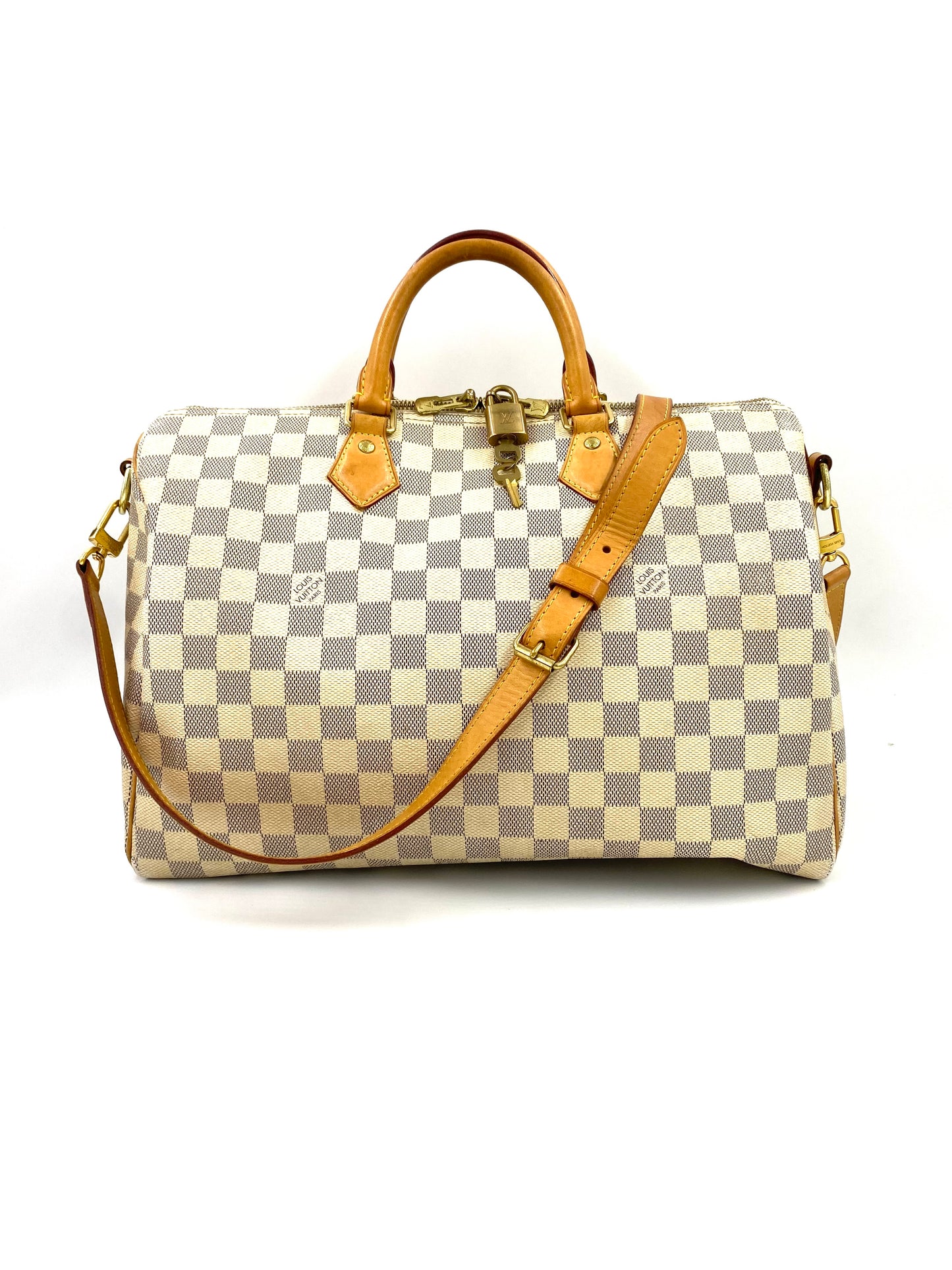 LOUIS VUITTON Speedy 35 Bandouliere Damier azur