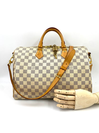 LOUIS VUITTON Speedy 35 Bandouliere Damier azur