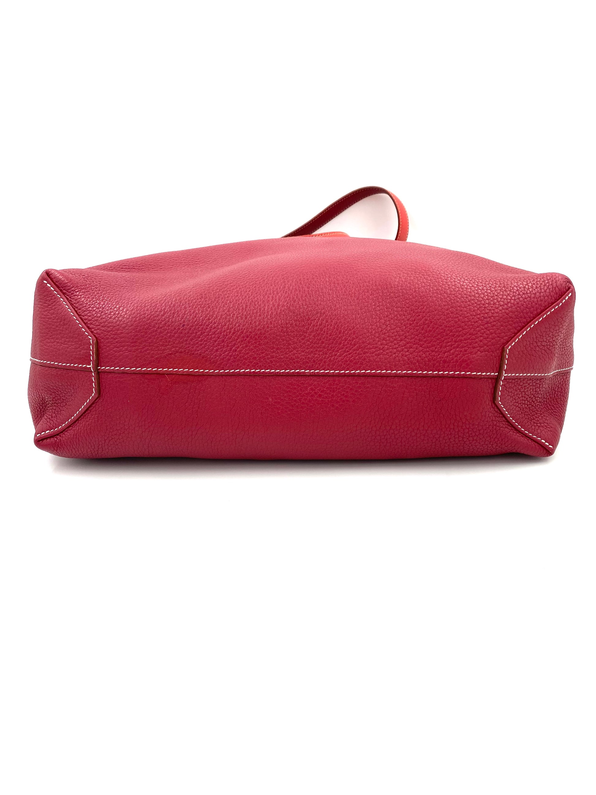 HERMÈS Shopper Double Sens 45 Sikkim Rose Sakura Clemence Rouge Pivoine