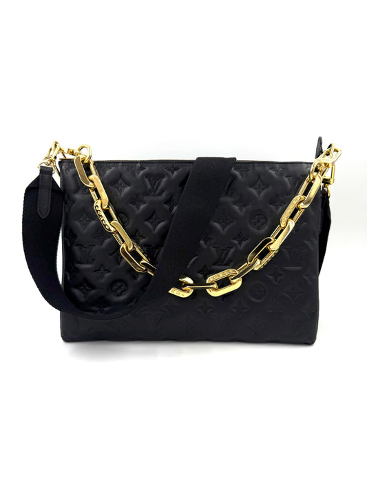 LOUIS VUITTON Coussin MM Monogram Empreinte schwarz