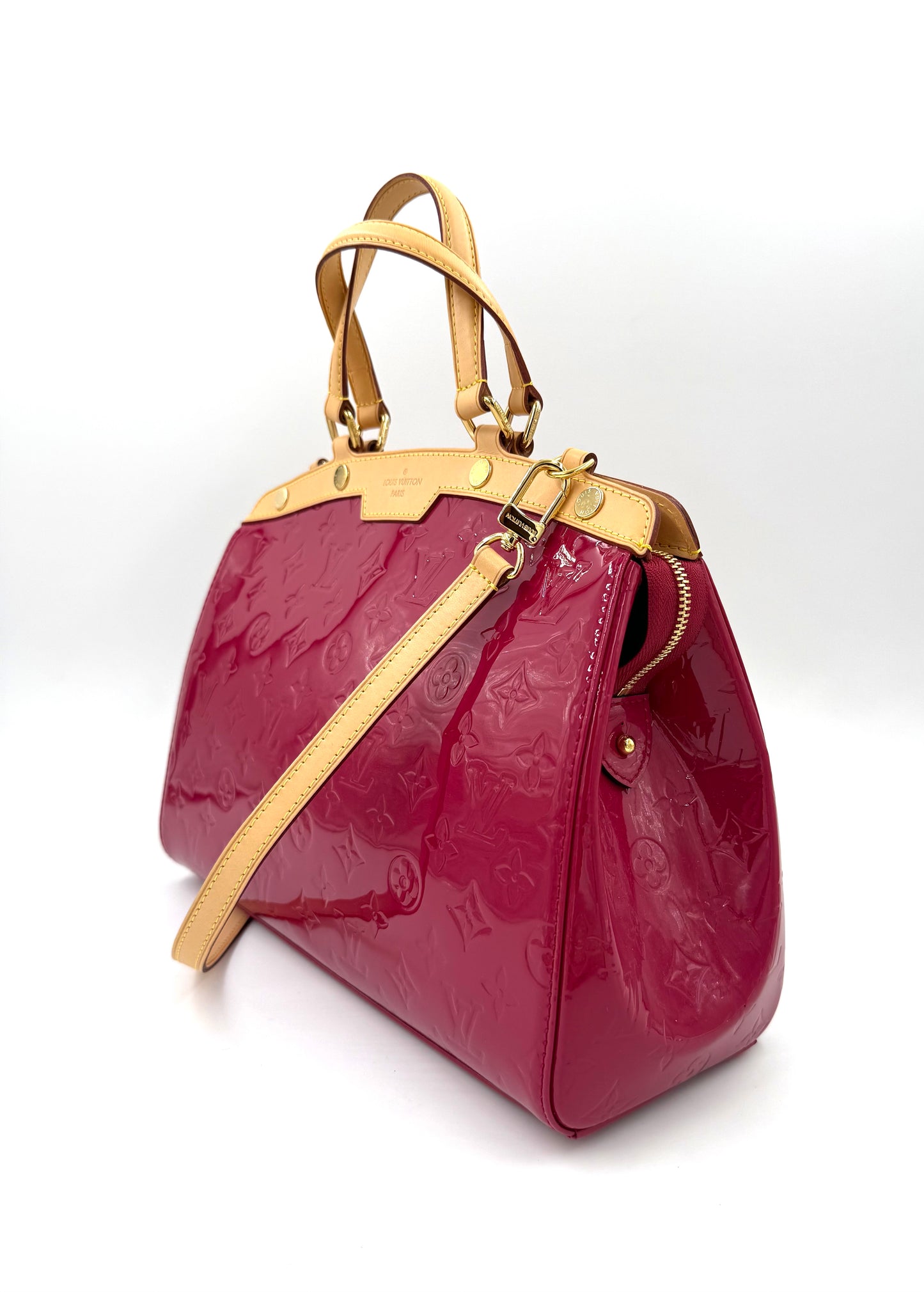 LOUIS VUITTON Brea MM Monogram Vernis Rose Indien