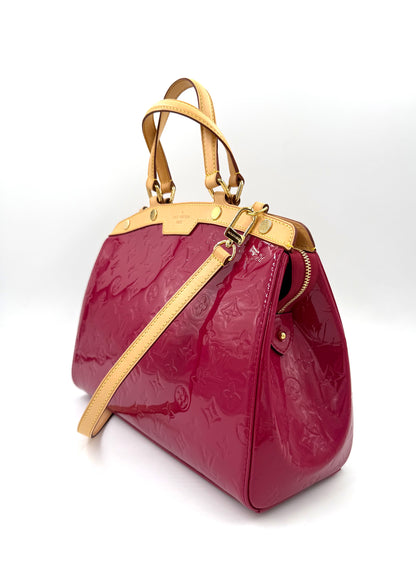 LOUIS VUITTON Brea MM Monogram Vernis Rose Indien