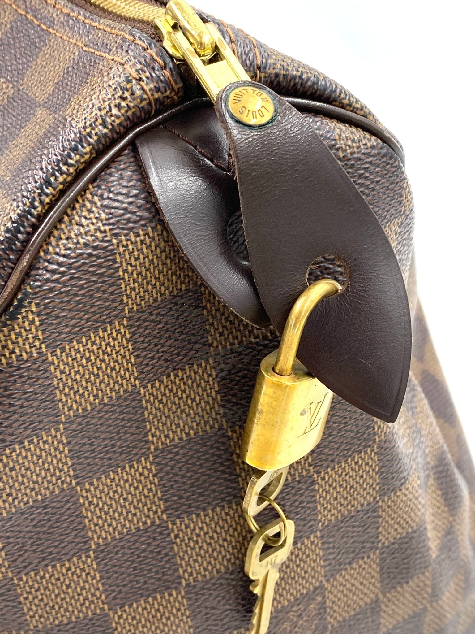 LOUIS VUITTON Speedy 35 Damier Ebene - Clutch & Macarons - SP2049 - Clutch & Macarons - 