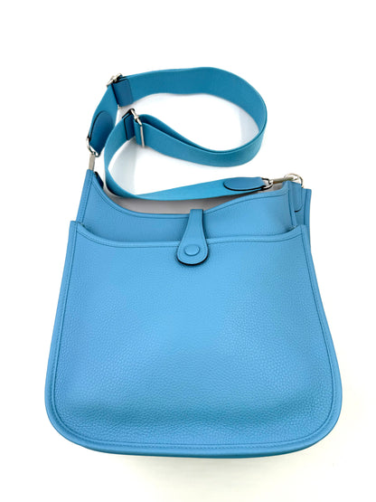 HERMÈS Evelyne 29 Bleu du Nord Clemenceleder