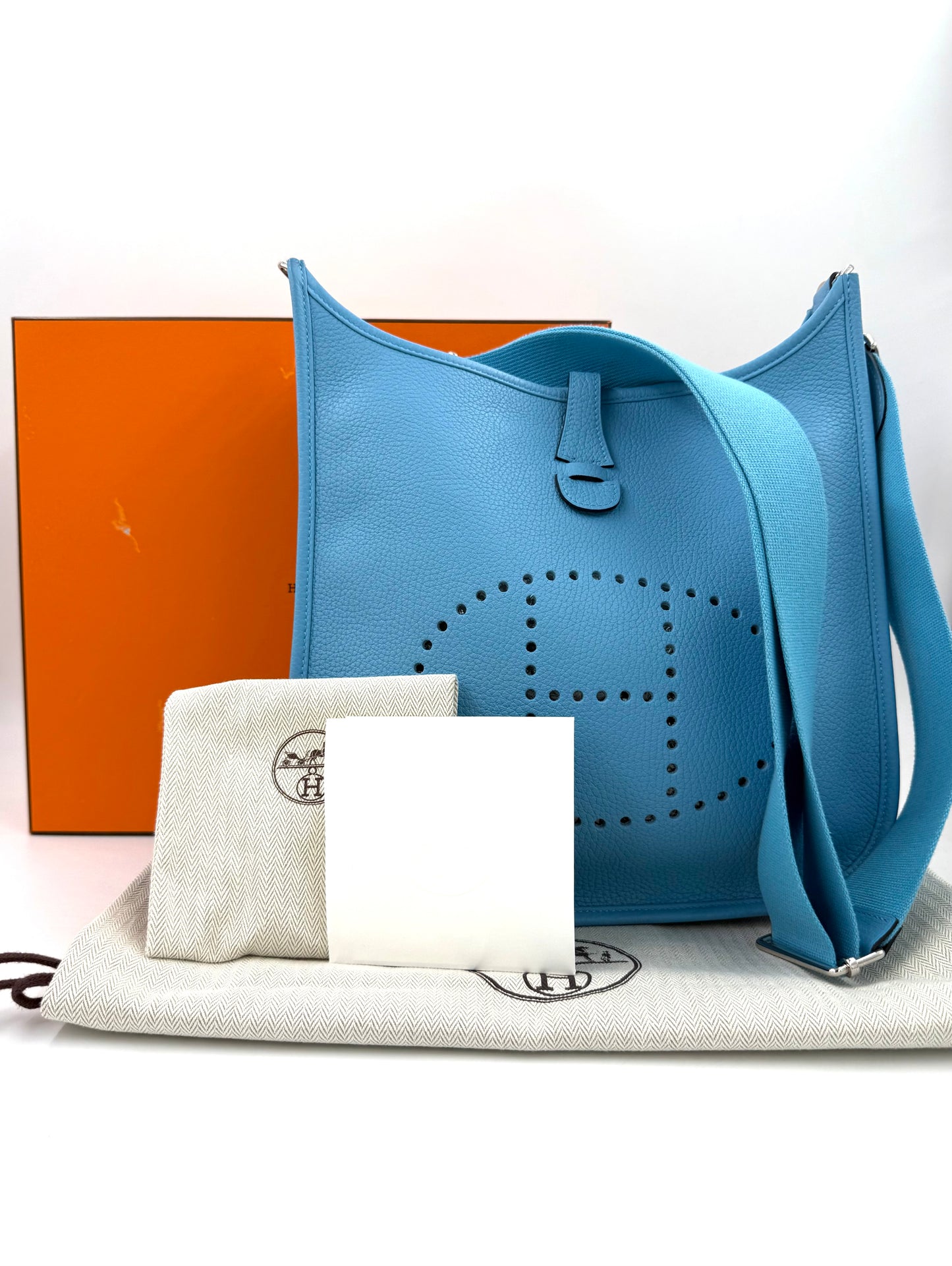 HERMÈS Evelyne 29 Bleu du Nord Clemenceleder