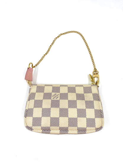 LOUIS VUITTON Mini Pochette X-Mas Damier Azur