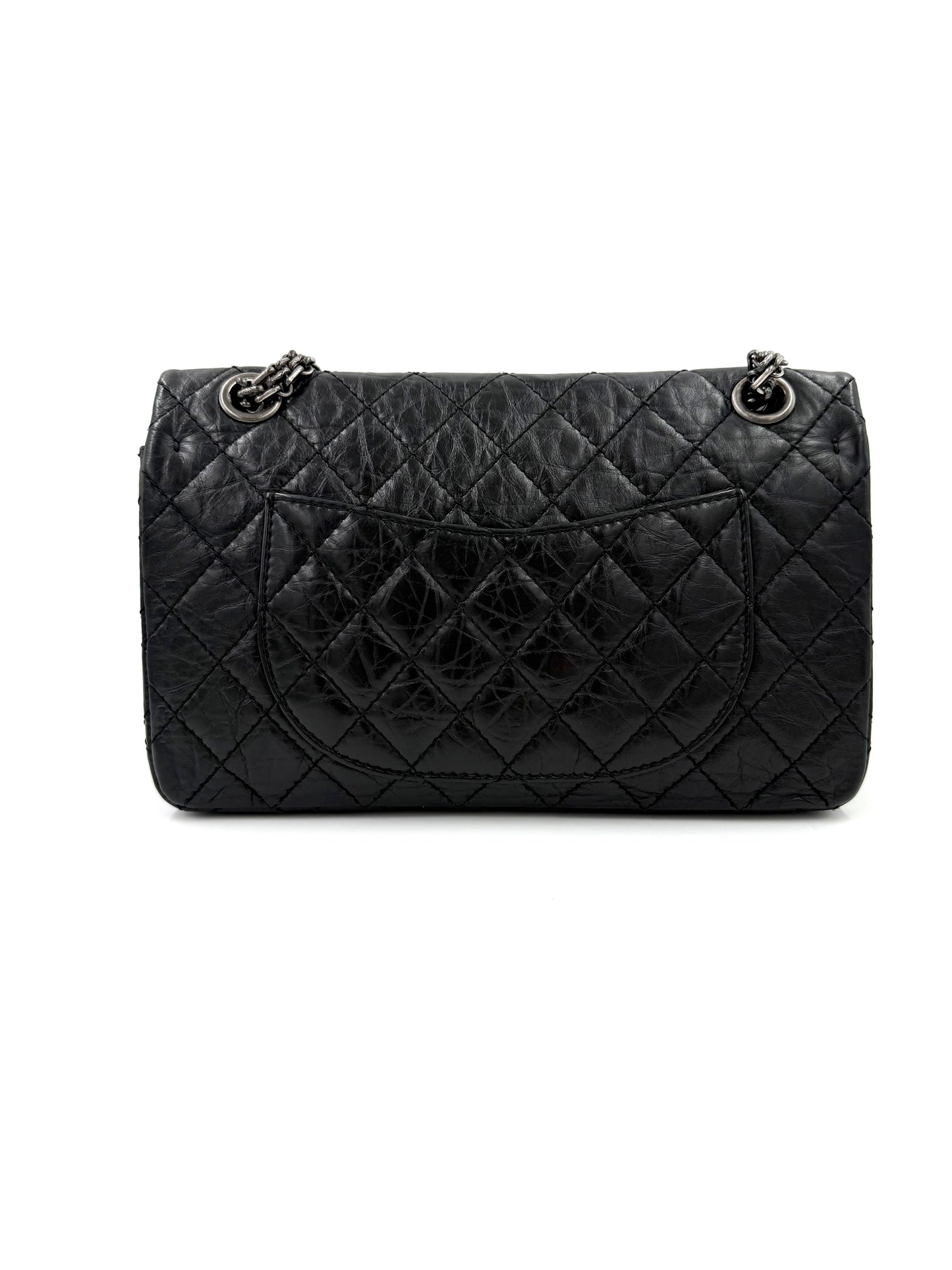 CHANEL 2.55 Double Flap small Kalbsleder schwarz SHW